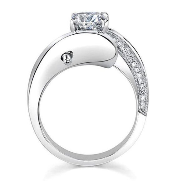 💞 Exclusive 925 Silver Plated Classy CZ Wedding Ring, GPMB1488